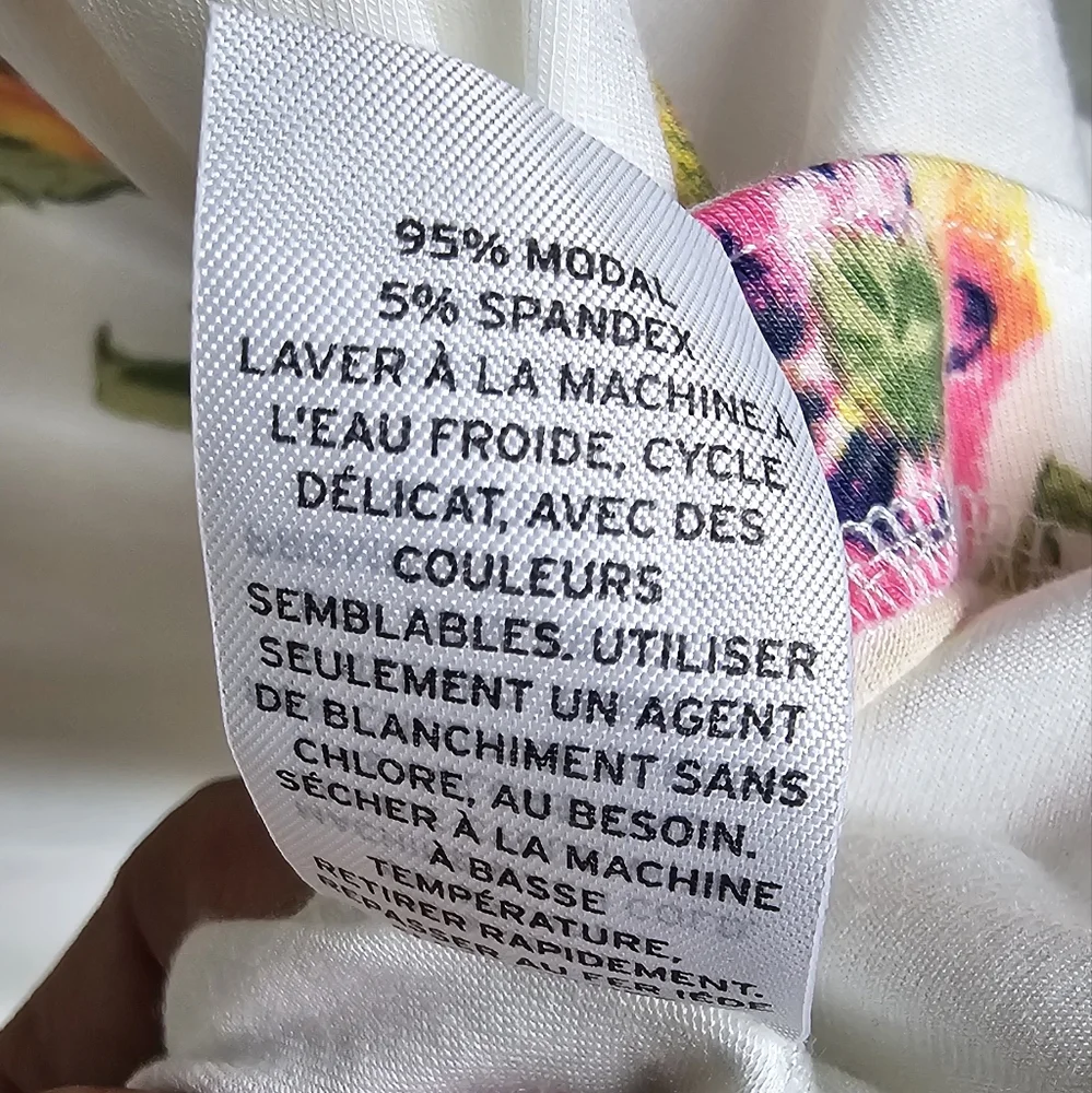 Rachel Parcell Sleep Shirt in Ivory Poppy Vine. NWT Size Medium Floral Print - Picture 5 of 10